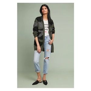 Anthropologie Camo Sweater